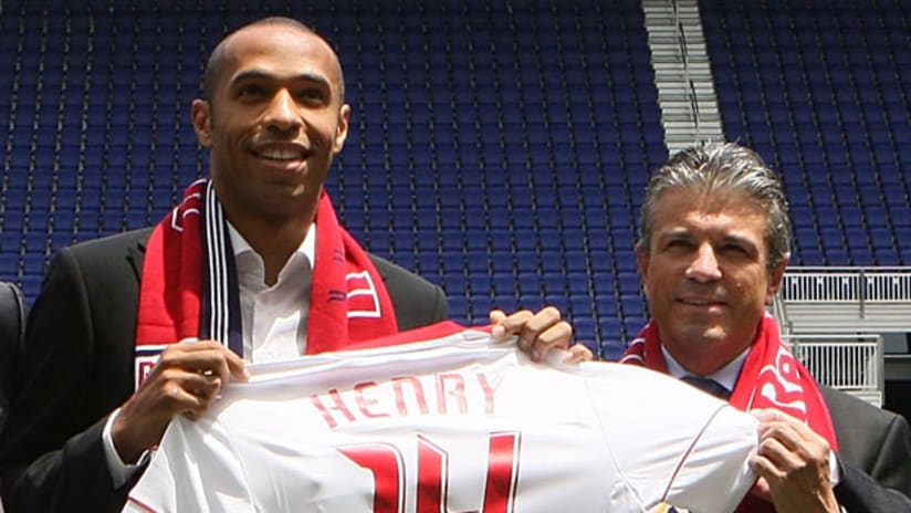 A former player agent, Red Bulls GM Erik Solér (right) knew the Henry deal wasn't done until it was done.