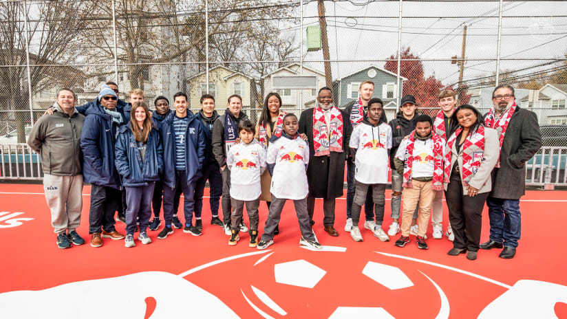 Mini-Pitch Unveiled at Peshine Avenue School in Newark, NJ With New York Red Bulls, Kean University, and U.S. Soccer Foundation