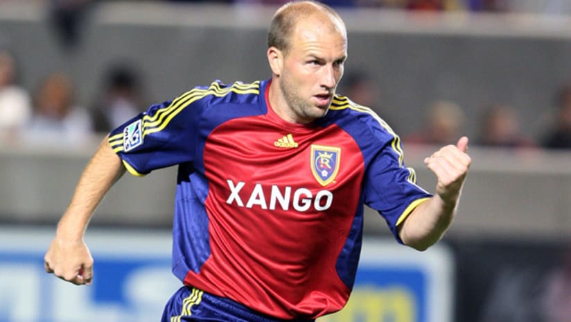 One of Mathis' most memorable moments was his MLS Cup win with RSL, in which he scored a PK in a shootout win over LA.