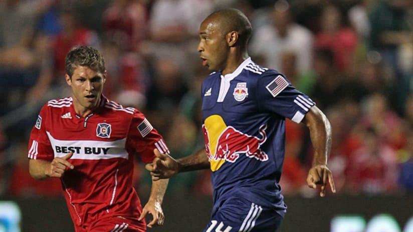 Thierry Henry returned to light training with the Red Bulls on Tuesday.