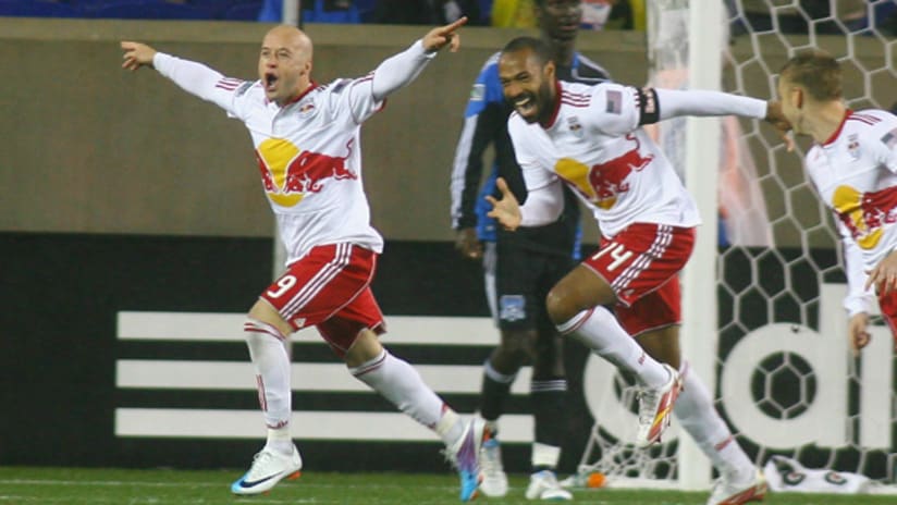 NYRB forward Luke Rodgers scored two goals and registered an assist in his second ever MLS start