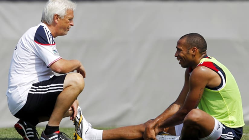 “It’s realistic to play [him] for 45 minutes on Thursday, Sunday,” Hans Backe said of Thierry Henry.