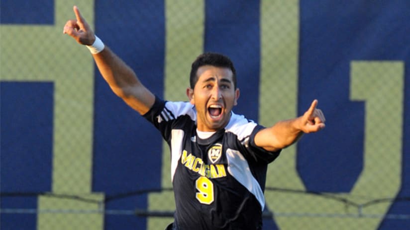 Justin Meram notched 12 goals this season for the Michigan Wolverines.