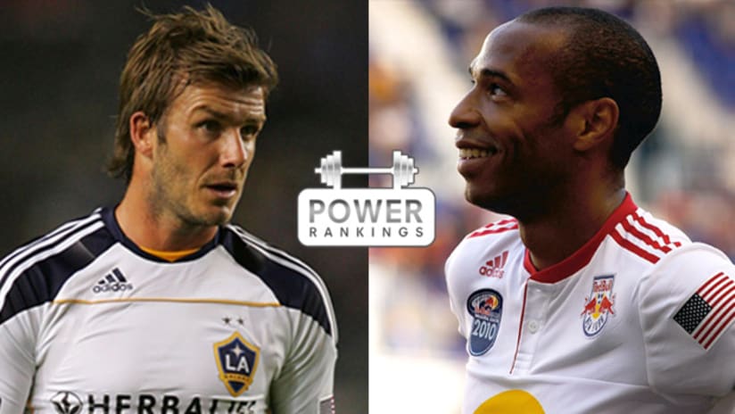 Ahead of their big matchup on Friday, David Beckham and the Galaxy are No. 2 in the Power Rankings, while Thierry Henry and New York are ranked No. 4.