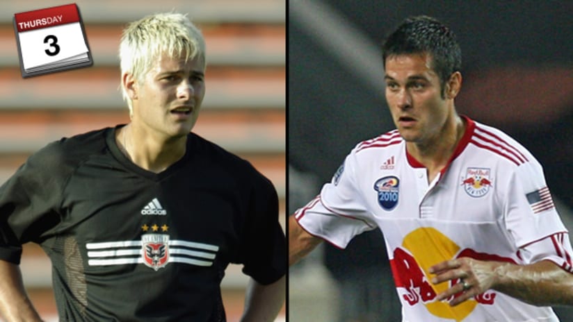 Mike Petke is one of a number of players who played for both D.C. United (left) and New York.