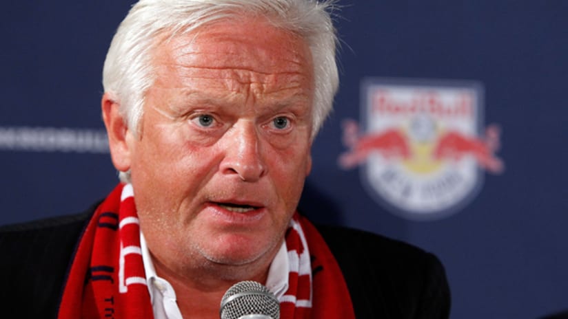 Red Bulls head coach Hans Backe hinted that he'd switch to a 4-3-3, given the right players.