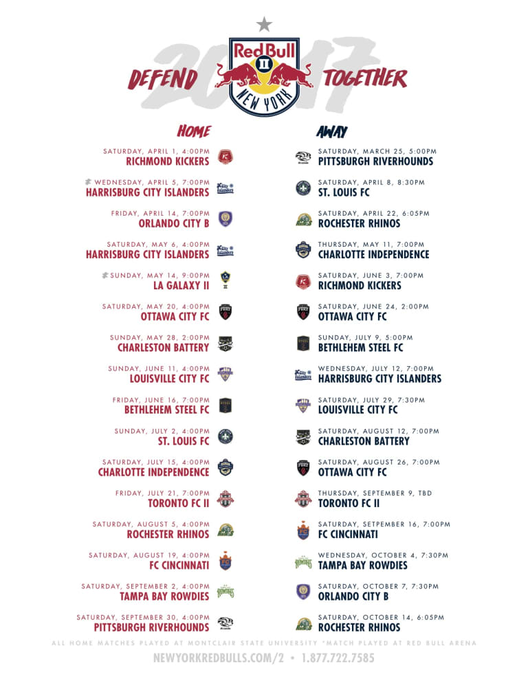 New York Red Bulls II Announce 2017 USL Regular Season Kickoff Times - https://newyork-mp7static.mlsdigital.net/elfinderimages/nyrbii 2017 schedule.jpg