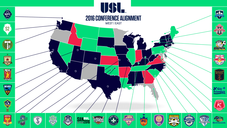 USL Announces 2016 Alignment and Format -