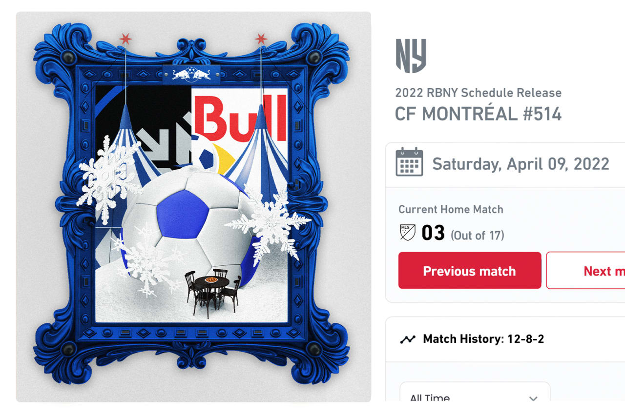 RBNY 2022 Home Schedule NFT Match 3