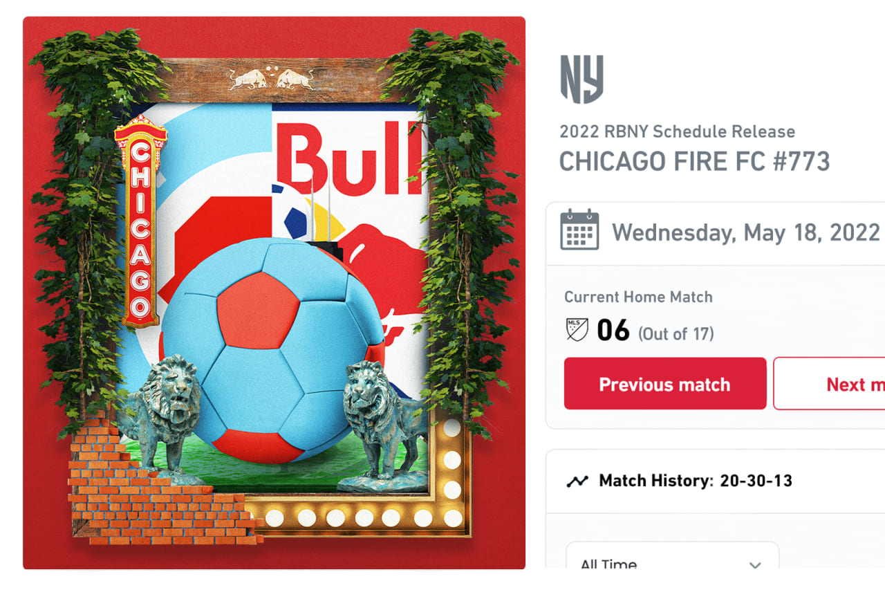 RBNY 2022 Home Schedule NFT Match 6