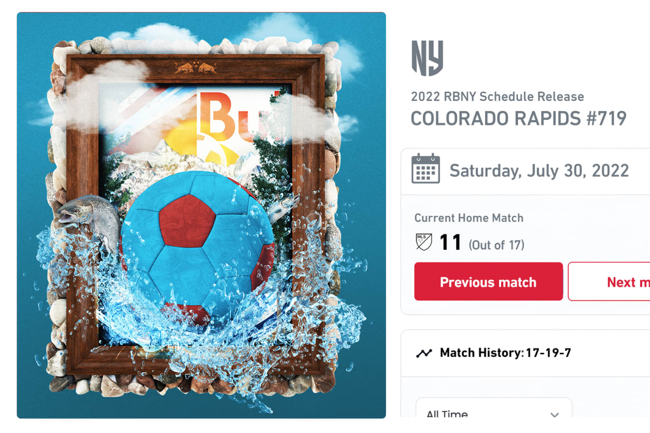 RBNY 2022 Home Schedule NFT Match 11
