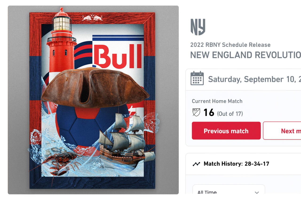 RBNY 2022 Home Schedule NFT Match 16